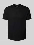 Emporio Armani T-Shirt mit geripptem Rundhalsausschnitt in Black, Größ...