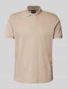 Emporio Armani Poloshirt mit Label-Stitching in Taupe, Größe XL