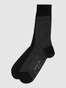 Christian Berg Men Socken mit Hahnentrittmuster im 2er-Pack in Black, ...