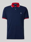 Polo Ralph Lauren Poloshirt mit Label-Stitching in Marine, Größe L