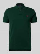 Polo Ralph Lauren Slim Fit Poloshirt mit Label-Stitching in Gruen, Grö...