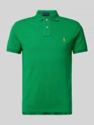 Polo Ralph Lauren Slim Fit Poloshirt mit Label-Stitching in Apfel, Grö...