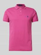 Polo Ralph Lauren Custom Slim Fit Poloshirt aus reiner Baumwolle in Pi...