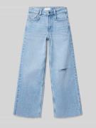 Mango Wide Leg Jeans im Destroyed-Look in Blau, Größe 122