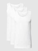 BOSS Tank Top mit Label-Detail im 3er-Pack Modell 'Modern' in Weiss, G...