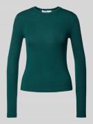 Mango Longsleeve mit Rundhalsausschnitt Modell 'SECOND' in Petrol, Grö...