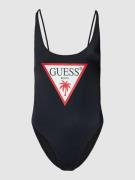 Guess Badeanzug mit Label-Print in Black, Größe S