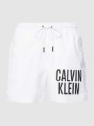 Calvin Klein Underwear Badehose mit Label-Print in Weiss, Größe L