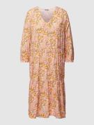 Montego Knielanges Kleid aus Viskose mit floralem Muster in Apricot, G...