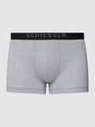 Schiesser Trunks in melierter Optik Modell 'Piqué' in Stein, Größe L