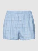 Hanro Boxershorts mit Karomuster Modell 'Fancy Woven Boxer' in Hellbla...