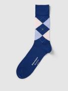 Burlington Socken mit Karomuster Modell 'MANCHESTER' in Dunkelblau, Gr...