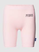 PEQUS Radlerhose mit Label-Print in Rosa, Größe S