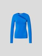 Victoria Beckham Longsleeve mit Cut Out in Bleu, Größe 34