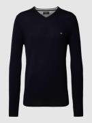 Fynch-Hatton Strickpullover aus Woll-Kaschmir-Mix in Marine, Größe 3XL