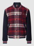 Tommy Hilfiger Bomberjacke mit Tartan-Karo in Dunkelrot, Größe XL