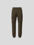 Ten C Jogpants mit elastischem Bund in Khaki, Größe M