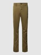 BOSS Orange Tapered Fit Chino mit Gesäßtaschen in Khaki, Größe 31/34