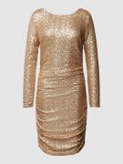 Paradi Knielanges Kleid in Wickel-Optik in Gold, Größe 38