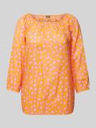 Montego Blusenshirt mit Animal-Print in Apricot, Größe 36