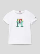 Tommy Hilfiger Teens Regular Fit T-Shirt mit mehrfarbigem Logo-Stitchi...