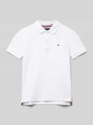 Tommy Hilfiger Kids Poloshirt mit Logo-Stitching in Weiss, Größe 110