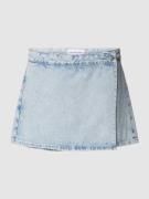 Calvin Klein Jeans Shorts in Wickel-Optik in Hellblau, Größe 25