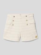 Guess Shorts mit Viskose-Anteil und Streifenmuster in Ecru, Größe 140