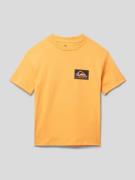 Quiksilver T-Shirt mit Label-Print in Orange, Größe 140