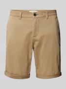 Tom Tailor Denim Slim Fit Chino-Shorts in unifarbenem Design in Beige,...