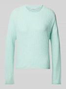 Tom Tailor Denim Strickpullover mit U-Boot-Ausschnitt in Mint, Größe M