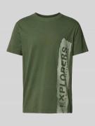 camel active Regular Fit T-Shirt aus reiner Baumwolle in Oliv, Größe X...