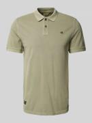 camel active Poloshirt mit Label-Stitching in Khaki, Größe XXL