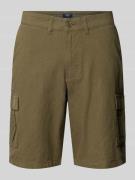 MCNEAL Regular Fit Leinenshorts mit Cargotaschen in Khaki, Größe L