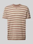 JOOP! Jeans T-Shirt mit Rundhalsausschnitt Modell 'Peer' in Taupe Mela...