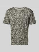 JOOP! Jeans T-Shirt mit Animal-Print Modell 'Curtis' in Mittelgrau, Gr...