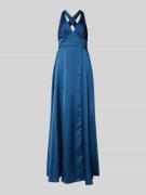 Luxuar Abendkleid mit V-Ausschnitt in Bleu, Größe 32