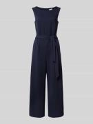 Jake*s Collection Jumpsuit mit Taillengürtel in Marine, Größe 40