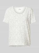 Esprit T-Shirt mit Allover-Print in Offwhite, Größe S