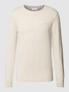 s.Oliver RED LABEL Strickpullover mit Label-Stitching in Offwhite, Grö...