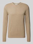 Bruun & Stengade Strickpullover mit geripptem Rundhalsausschnitt Model...