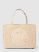 Weat Handtasche mit Teddyfell Modell 'Smiley® Cozy' in Beige, Größe 1