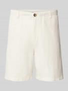 SELECTED HOMME Regular Fit Shorts mit Webmuster in Offwhite, Größe M