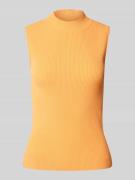 comma Tanktop mit Turtleneck in Orange, Größe 36