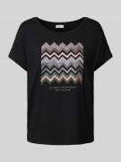 s.Oliver RED LABEL T-Shirt mit Motiv- und Statement-Print in Black, Gr...