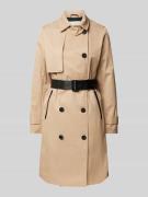 khujo Trenchcoat mit Taillengürtel Modell 'SARINA' in Camel, Größe XL