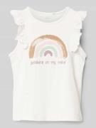 Name It T-Shirt mit Motiv-Print Modell 'HOPES' in Offwhite, Größe 92