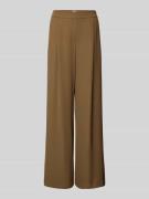 Jake*s Collection Wide Leg Stoffhose mit Bundfalten in Oliv, Größe 40