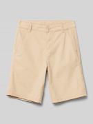 Tom Tailor Chino-Shorts mit Gürtelschlaufen in Sand, Größe 158