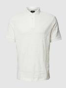 ARMANI EXCHANGE Poloshirt mit Label-Detail in Offwhite, Größe XL